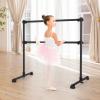 GOFLAME 4FT Ballet Barre Portable, Freestanding Double Ballet Barre Height Adjustable with Anti Slip Base, Heavy Duty Stretch Dance Bar for Home Workout (Black) view 2
