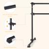 GOFLAME 4FT Ballet Barre Portable, Freestanding Double Ballet Barre Height Adjustable with Anti Slip Base, Heavy Duty Stretch Dance Bar for Home Workout (Black) view 3