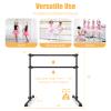 GOFLAME 4FT Ballet Barre Portable, Freestanding Double Ballet Barre Height Adjustable with Anti Slip Base, Heavy Duty Stretch Dance Bar for Home Workout (Black) view 4