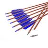 Spine 500 Arrow 24 Inch Arrow Target Practice Arrow Hunting Arrow Carbon Arrows Compound Bow Recurve Bow Adult Youth Archery Indoor Outdoor Shooting Field Tip 12pc Wooden Wood-Like view 1