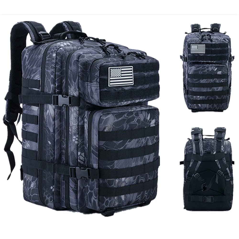 Military Tactical Backpack 45L Army 3 Days Assault Pack Bag Large Nylon 900D Mens Molle Rucksack