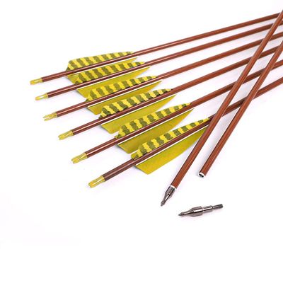 Spine 500 Arrow 29 Inch Arrow Target Practice Arrow Hunting Arrow Carbon Arrows Compound Bow Recurve Bow Adult Youth Archery Indoor Outdoor Shooting Field Tip 12pc Wooden Wood-Like