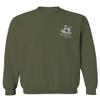 Front and Back Funny Skeleton Summer Beach Good Vibes surf Surfing Men's Crewneck Sweatshirt (Olive, X-Large) view 2