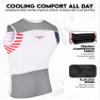 Exxact Sports Youth Baseball Chest Protector, Padded Sternum Heart Guard Shirt, Softball Chest Protector Girls Youth (Patriot, YXL) view 3