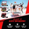Boardball Sport Portable Foldable Indoor Outdoor Boardball Set with Rubberized Top Surface Board, Volleyball, and Compact Hand Pump, Red and Black view 3