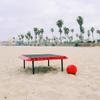 Boardball Sport Portable Foldable Indoor Outdoor Boardball Set with Rubberized Top Surface Board, Volleyball, and Compact Hand Pump, Red and Black view 4