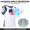 Exxact Sports Youth Baseball Chest Protector, Padded Sternum Heart Guard Shirt, Softball Chest Protector Girls Youth (Patriot, YL) view 2