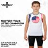 Exxact Sports Youth Baseball Chest Protector, Padded Sternum Heart Guard Shirt, Softball Chest Protector Girls Youth (Patriot, YL) view 4