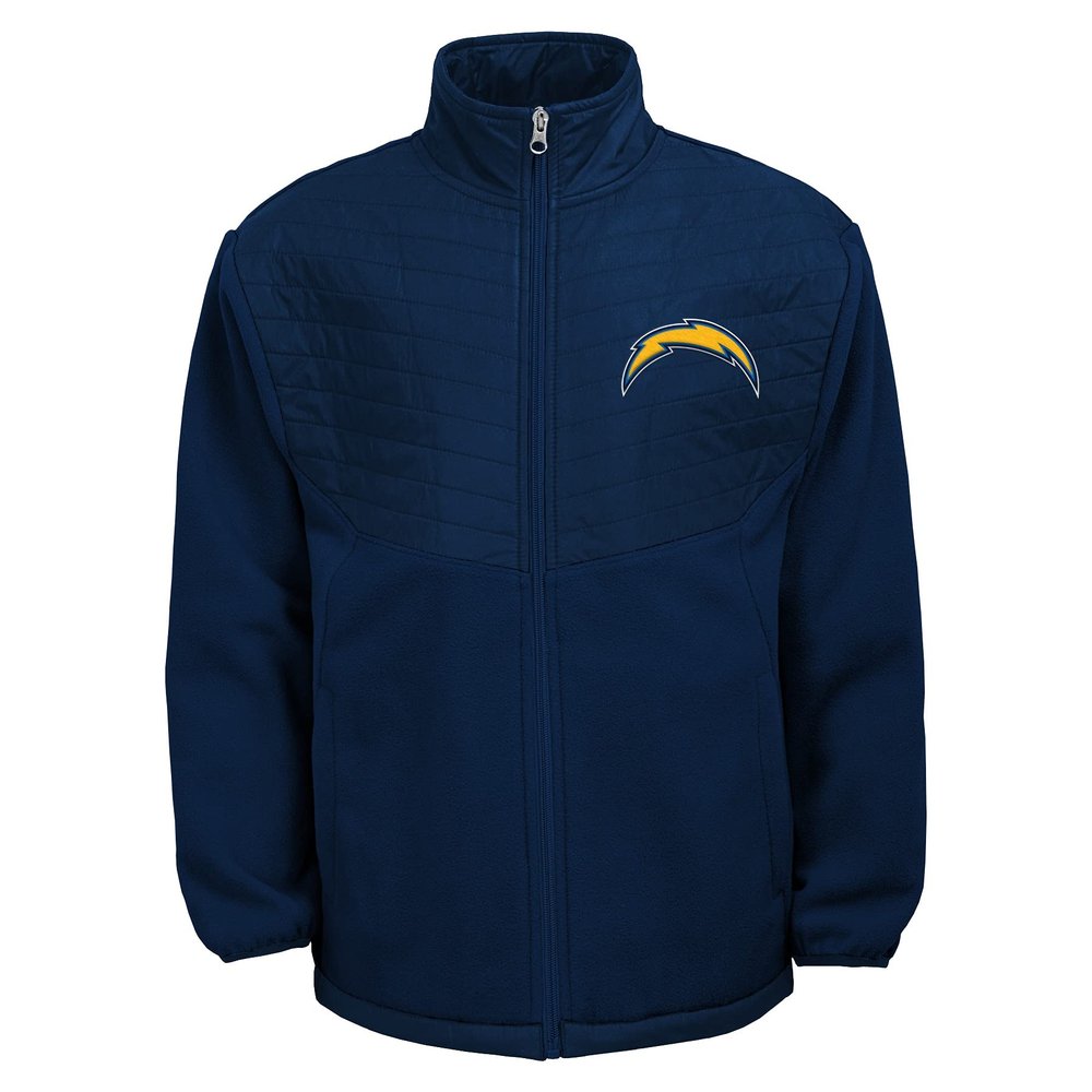Outerstuff NFL Boys Youth (8-20) Los Angeles Chargers Long Sleeve Full Zip Jacket, Large (14-16)