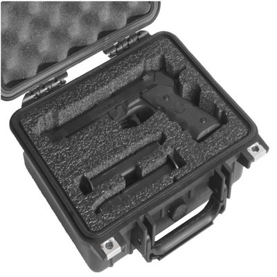 Case Club Case fits Beretta 92FS & 5 Magazines in Pre-Cut Heavy Duty Waterproof Case (Accommodates Under Barrel Mounted Flashlights and Lasers)