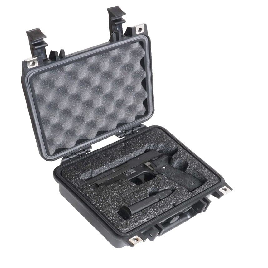 Case Club Case fits SIG P226 & 3 Magazines in Pre-Cut Heavy Duty Waterproof Case (Accommodates Optics & Under Barrel attachments)