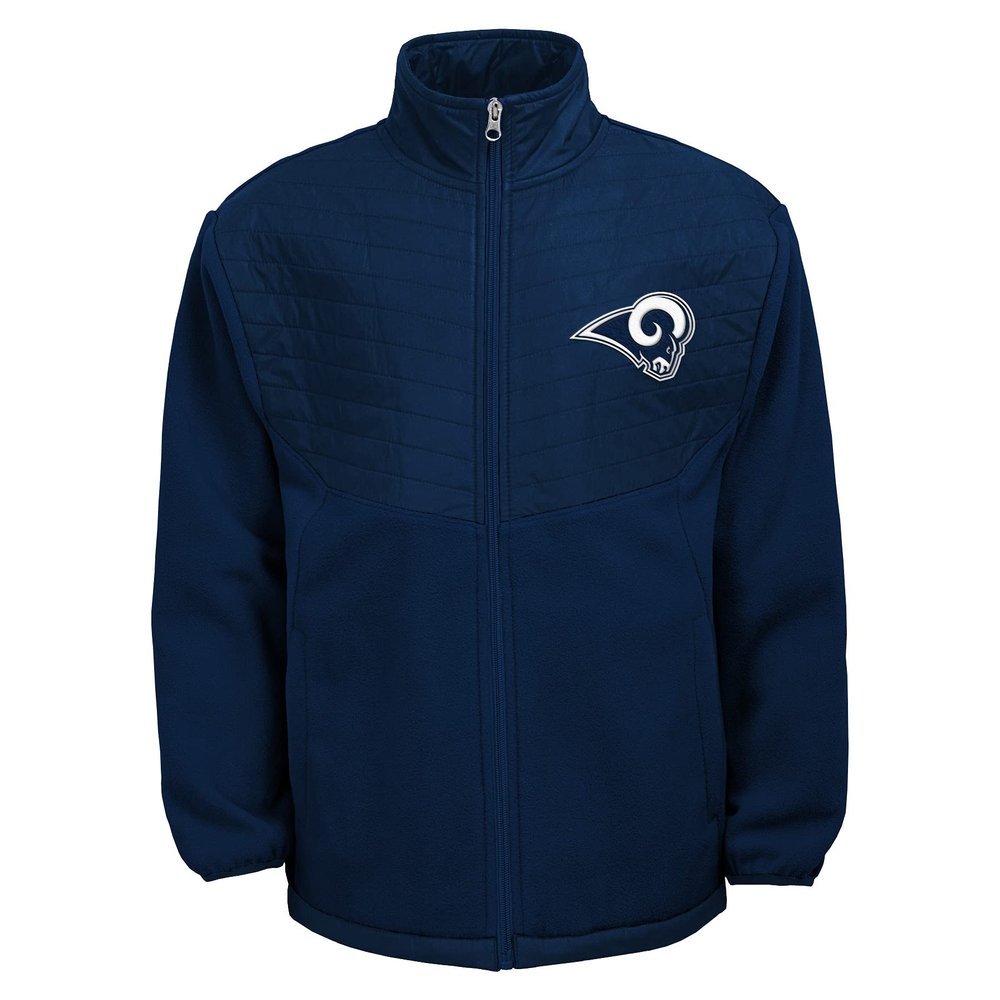 Outerstuff NFL Boys Youth (8-20) Los Angeles Rams Long Sleeve Full Zip Jacket, Medium (10-12)