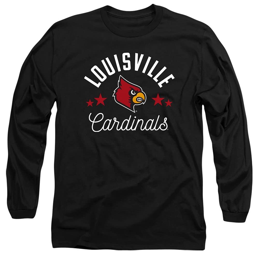 University of Louisville Official Mascot Unisex Adult Long-Sleeve T Shirt,Black, 3X-Large