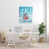 Stupell Industries Ski Colorado Winter Mountain Trolly Snowy Hill view 2
