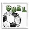 Stupell Industries Goal Soccer Ball Sports Green Varsity Typography view 1