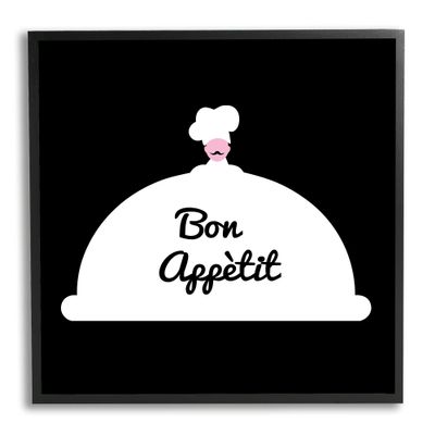 Stupell Industries Bon Appetit Phrase Mustache Chef Modern Design