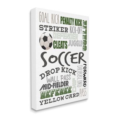 Stupell Industries Soccer Team Game Terms Kids' Sports Hobby