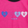 Hurley Girls' Pajama Set, Black/Pink Hearts, 12 view 3