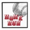 Home Run Baseball Sports Ball Red Varsity Typography view 1