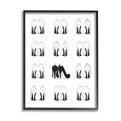 'Bold Bow Heels Standout Glam Fashion Shoes'| Framed Giclee Art