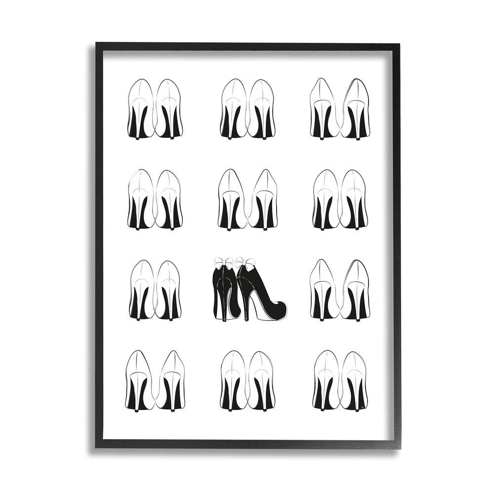 'Bold Bow Heels Standout Glam Fashion Shoes'| Framed Giclee Art