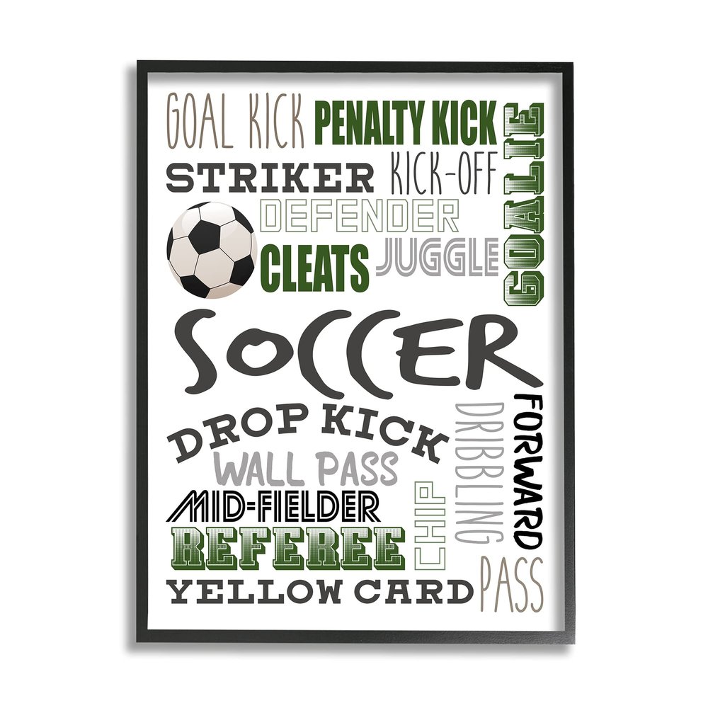 Stupell Industries Soccer Team Game Terms Kids' Sports Hobby