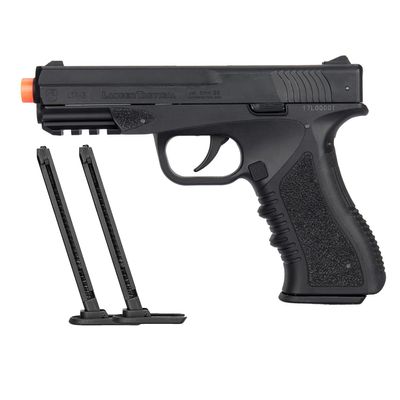 Lancer Tactical Defender G-CO2 Half-Blowback Airsoft Pistol - Black (360 FPS)
