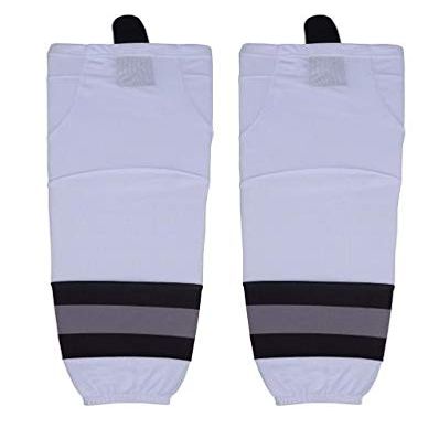 TW ICE HOCKEY SOCKS YOUTH TO ADULT SIZE 20 TO 30 INCH. (Black/White, 24)