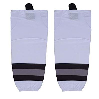 TW ICE HOCKEY SOCKS YOUTH TO ADULT SIZE 20 TO 30 INCH. (Black/White, 24)