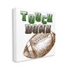 Stupell Industries Touch Down Football Sports Ball Green Varsity Typography view 1