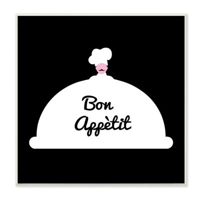 Stupell Industries Bon Appetit Phrase Mustache Chef Modern Design