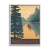 Stupell Industries Paddle Your Own Canoe Phrase Mountain Lake Adventure view 1