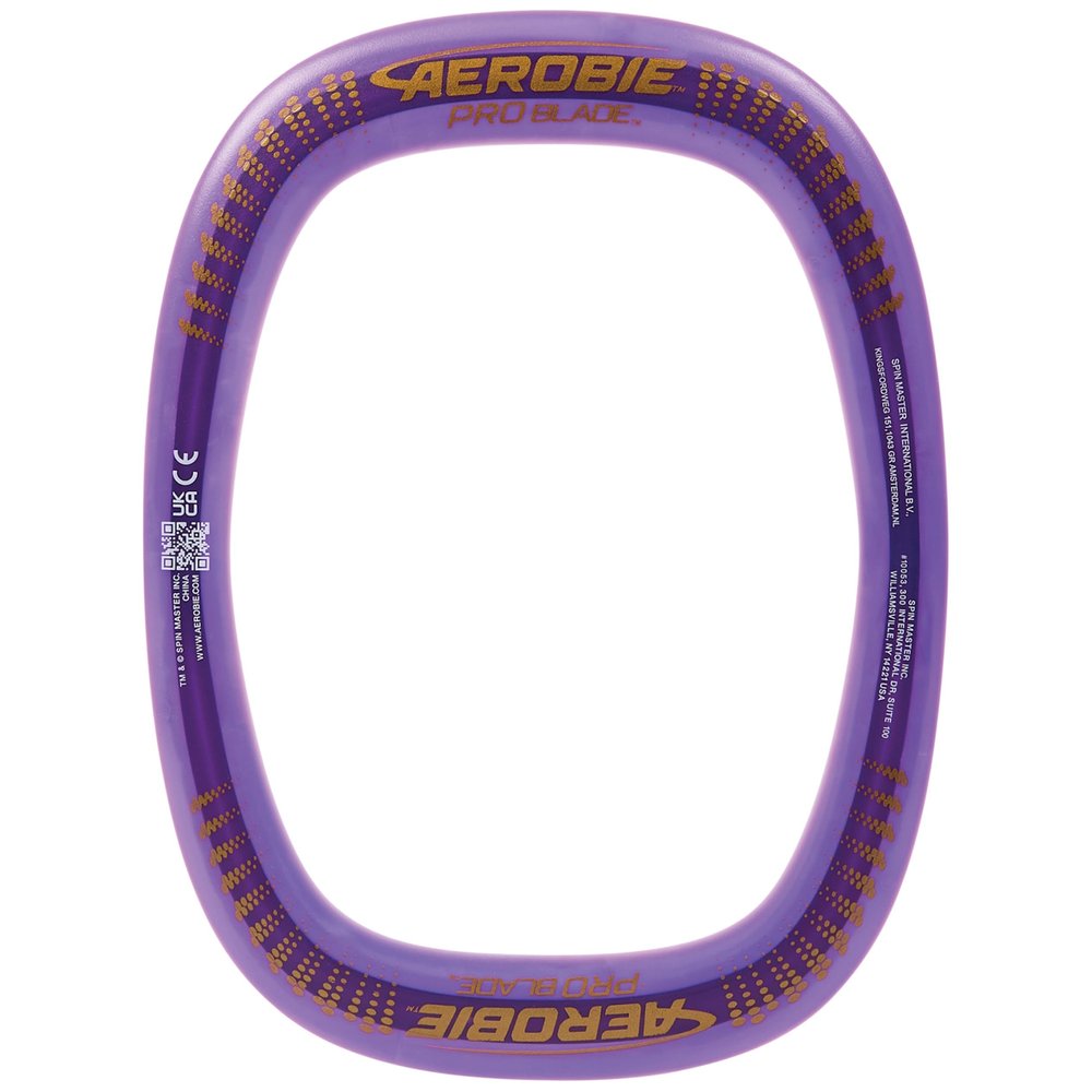 Aerobie Pro Blade Throw Ring, Lightweight Kids Toy for Disc Golf, Backyard Games & More, Outdoor Games for Adults and Family Ages 5 & Up, Purple