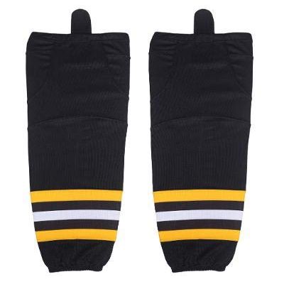 TW ICE HOCKEY SOCKS YOUTH TO ADULT SIZE 20 TO 30 INCH. (Black/Yellow, 28)
