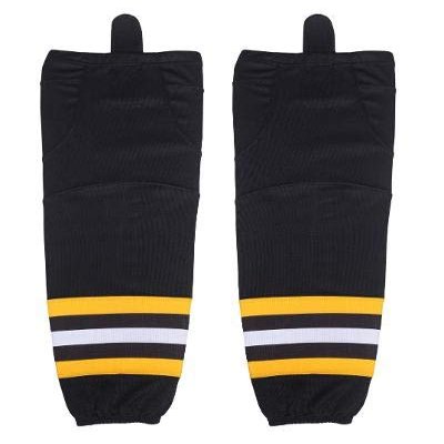 TW ICE HOCKEY SOCKS YOUTH TO ADULT SIZE 20 TO 30 INCH. (Black/Yellow, 28)
