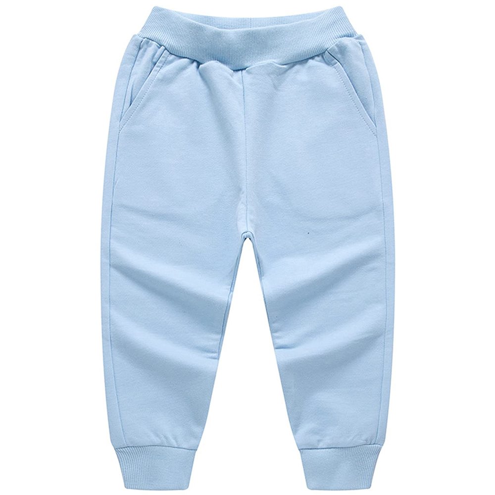 EISHOW Unisex Kids Solid Cotton Pants Casual Elastic Waist Winter Pants Toddler Baby Bottoms Active Sweatpants Joggers