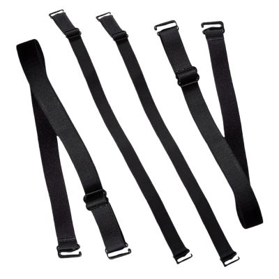 2 Pairs Black Removable Adjustable Replacement Bra Straps Bra Shoulder Strap Replacement Elastic(1.5cm/0.59inch in Width)
