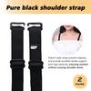 2 Pairs Black Removable Adjustable Replacement Bra Straps Bra Shoulder Strap Replacement Elastic(1.5cm/0.59inch in Width) view 3