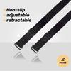 2 Pairs Black Removable Adjustable Replacement Bra Straps Bra Shoulder Strap Replacement Elastic(1.5cm/0.59inch in Width) view 4
