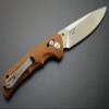 Sitivien ST110 Folding Knife, D2 Blade and Micarta Handle Pocket Knife, EDC Tool Knife with Pocket Clip for Outdoor Camping Hiking Survival(Brown)  view 3