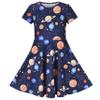 Girls Dress Astronomy Saturn Venus Solar System Short Sleeve Size 4 view 1