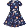 Girls Dress Astronomy Saturn Venus Solar System Short Sleeve Size 4 view 2
