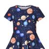Girls Dress Astronomy Saturn Venus Solar System Short Sleeve Size 4 view 3