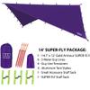 Gold Armour Rainfly Tarp Hammock, Premium 14.7ft/12ft/10ft/8ft Rain Fly Cover, Waterproof Ultralight Camping Shelter Canopy, Survival Equipment Gear Camping Tent Accessories (Purple 14.7ft x 12ft) view 2