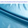 Domusgo Gymnastics Leotards for Girls 7-8 Years Old Blue Sparkly One Piece Tumbling Outfits view 3
