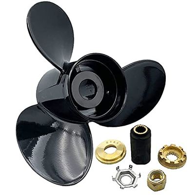 Aluminum Interchangeable Outboard Propeller 16x13 Pitch with F29 Hub Kits Compatible for Honda 115-250HP with 15 Spline Tooth