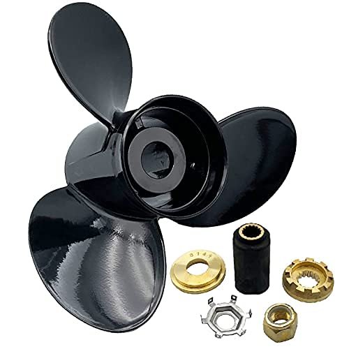 Aluminum Interchangeable Outboard Propeller 16x13 Pitch with F29 Hub Kits Compatible for Honda 115-250HP with 15 Spline Tooth