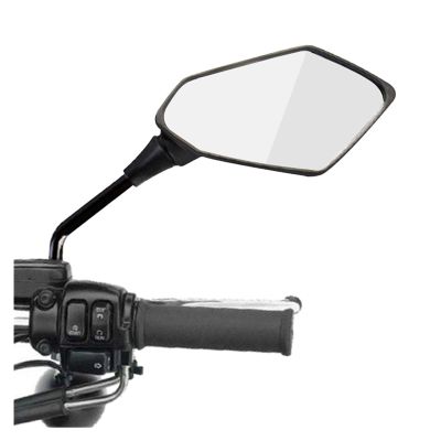 Universial 10mm Motorcycle Mirror Scooter E-Bike Rearview Mirrors 2Pcs/Pair Electromobile Back Side Convex Mirror (Color : Black)