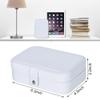 Hatori Travel Jewelry Box, PU Leather Small Jewelry Organizer for Women Girls, Portable Mini Travel Case Display Storage Holder Boxes for Stud Earrings, Rings, Necklaces, Bracelets (White Beige) view 4
