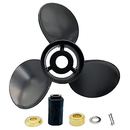 Aluminum Interchangeable Outboard Propeller 15 1/4x15 Pitch with F29 Hub Kits Compatible for Honda 115-250HP with 15 Spline Tooth